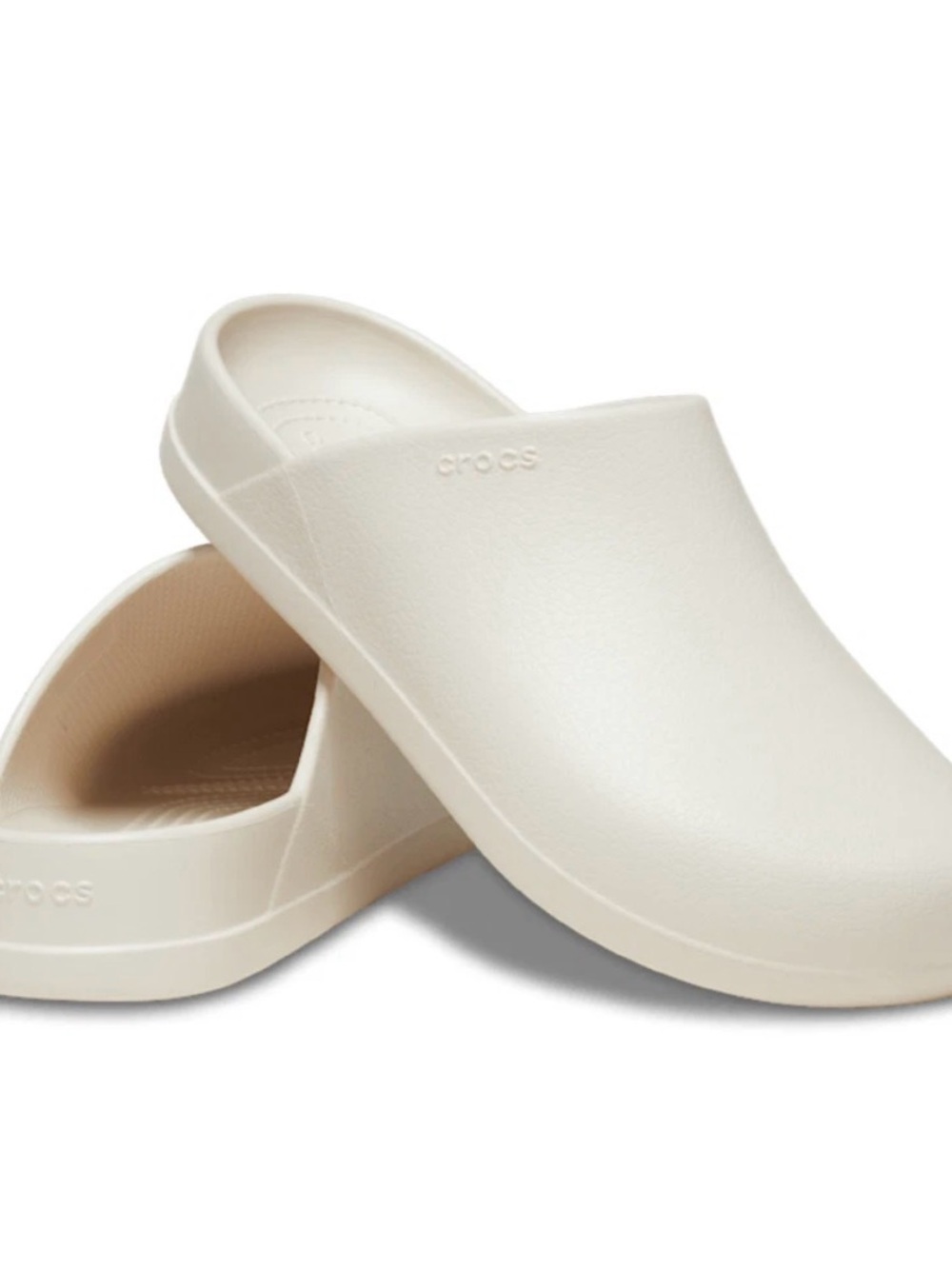 CROCS Dylan Slip-On Clog in Off-White Stucco Men’s 9 Women’s 11 Great Condition